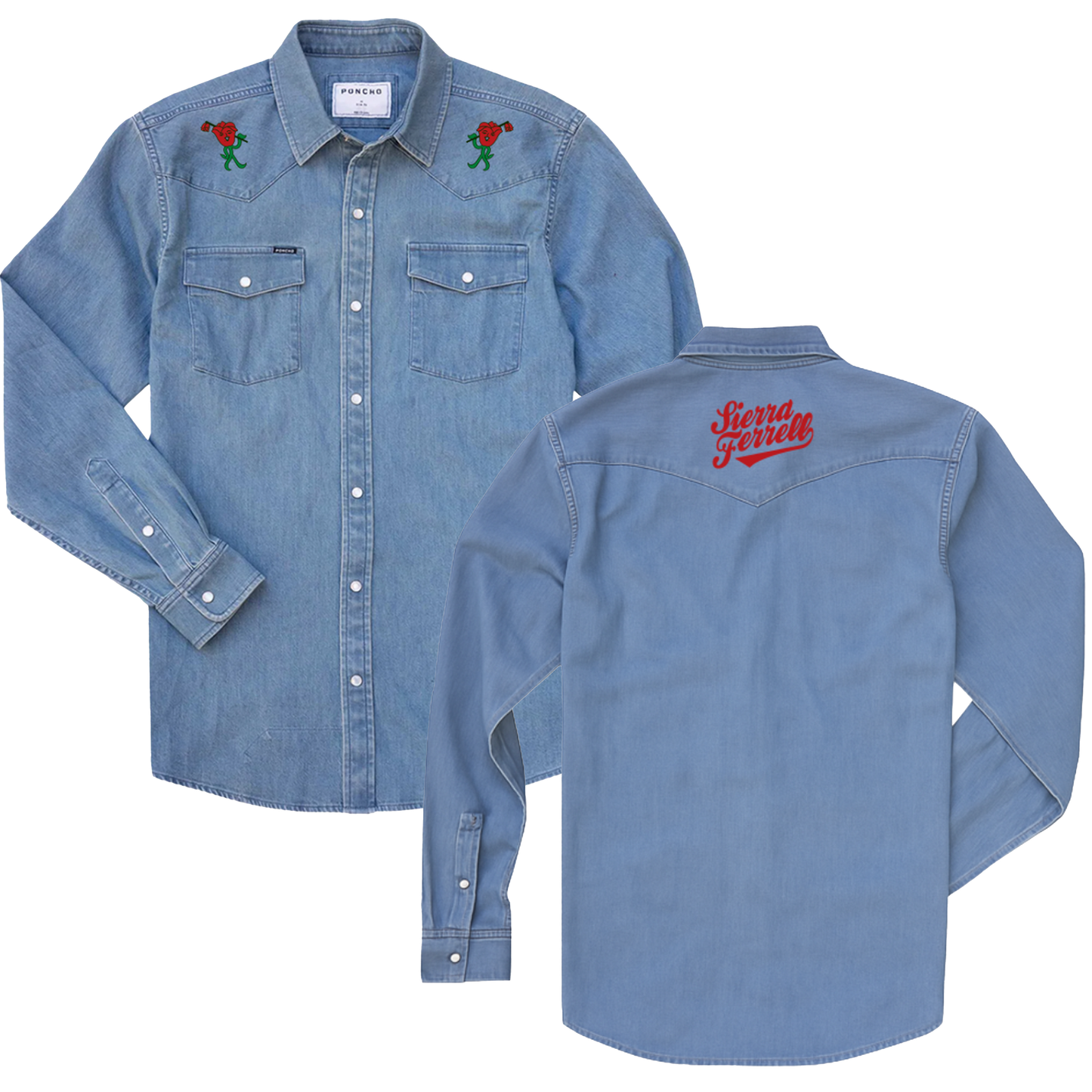 Denim Ramblin' Rose Shirt