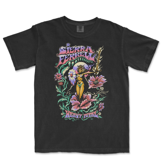 Blk Heavy Petal SS Tee